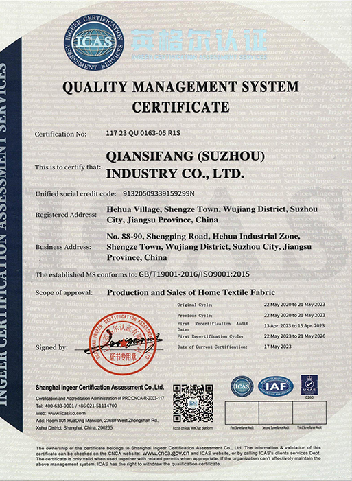 ISO9001:2015-certifikat